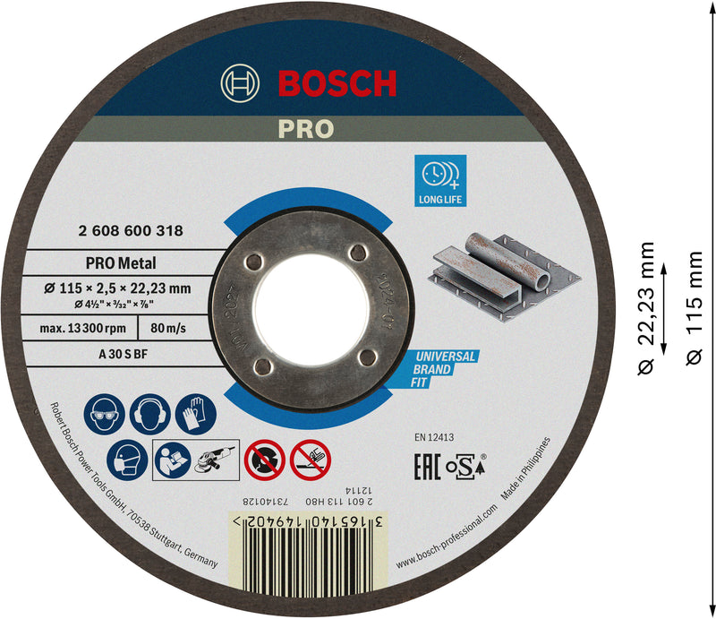 Corte de metal Bosch de 115 mm