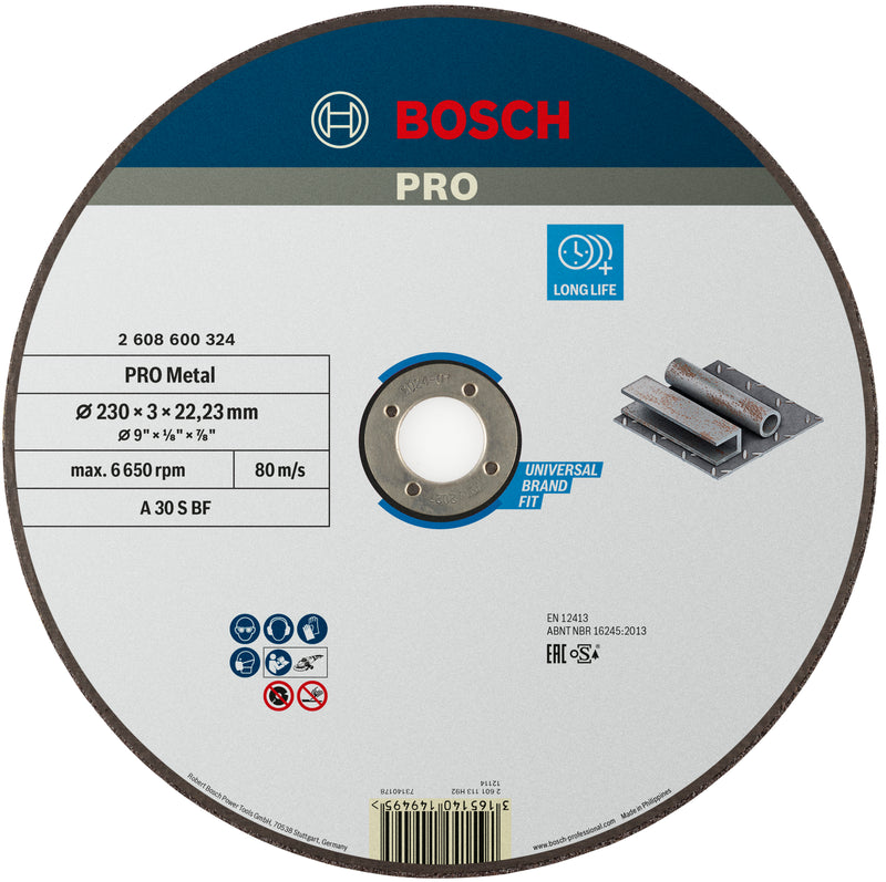 Bosch 230Mm Metal Cutting Disc
