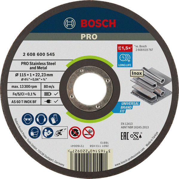Disco de corte Bosch 115 x 22,2 x 1 mm