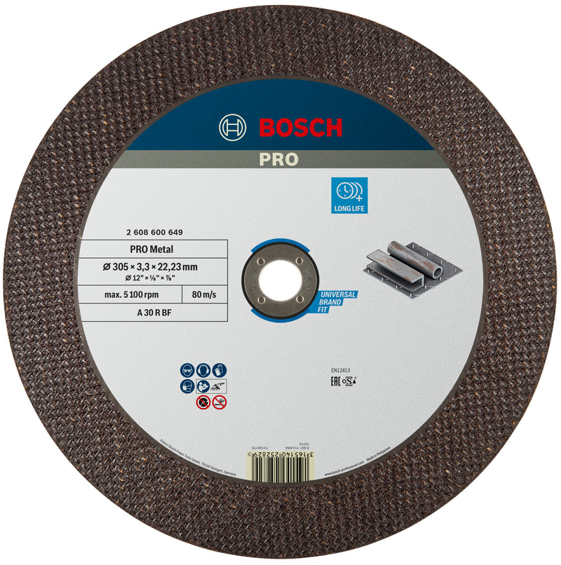 Disco de corte de metal plano Bosch 300X22