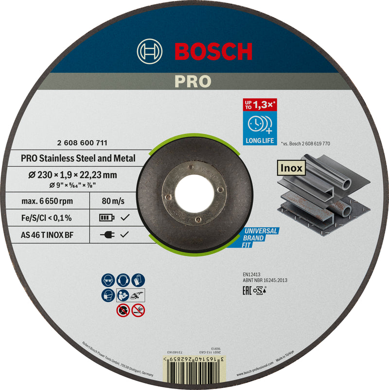 Bosch 230mm Rapido cutting disc dpc