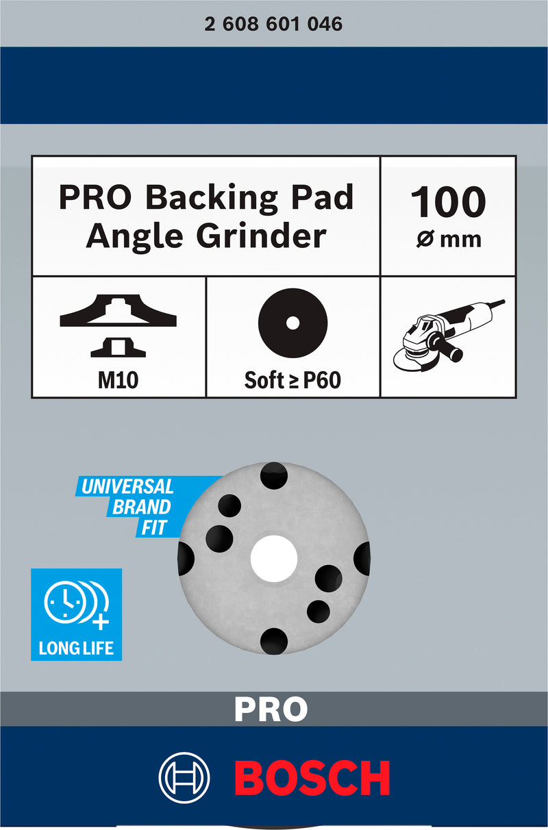 Plato de soporte de goma Bosch de 100 mm, 1 unidad