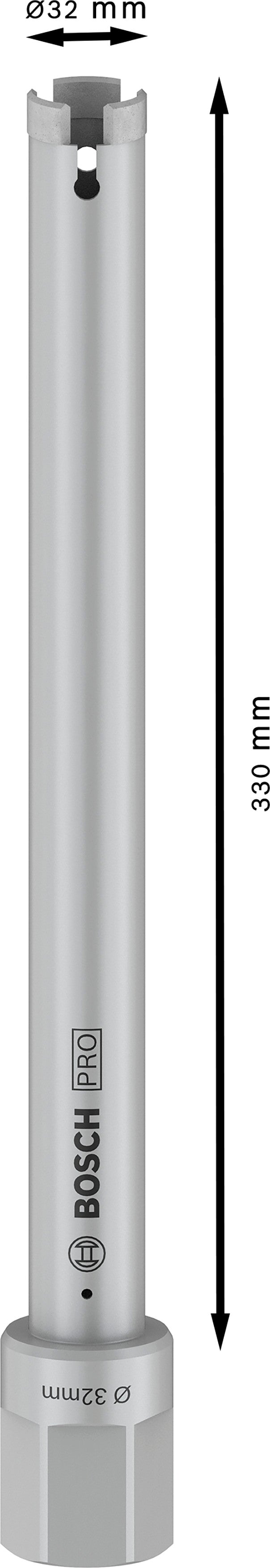 Berbequim a seco Bosch PRO Core Cutter, 32 x 330 mm, 1 1/4 pol. UNC