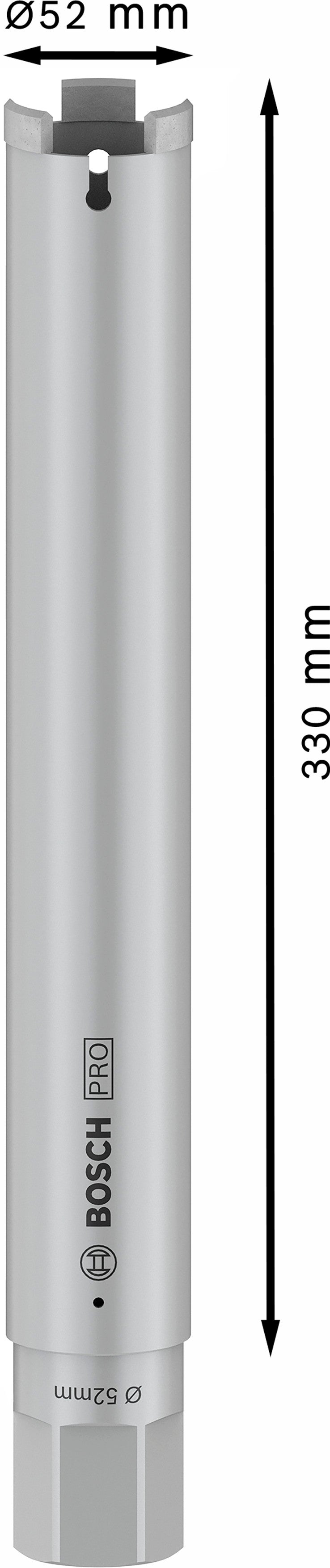 Berbequim a seco Bosch PRO Core Cutter, 52 x 330 mm, 1 1/4 pol. UNC