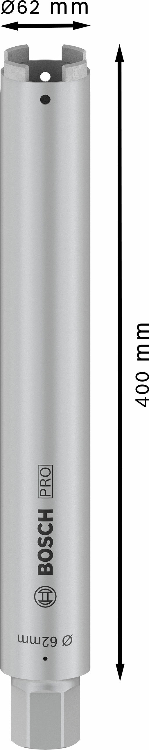 Berbequim a seco Bosch PRO Core Cutter, 62 x 400 mm, 1 1/4 pol. UNC