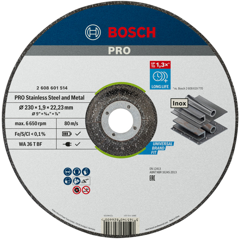 Bosch Cutting Disc 230x22.3mmStandard for INOX