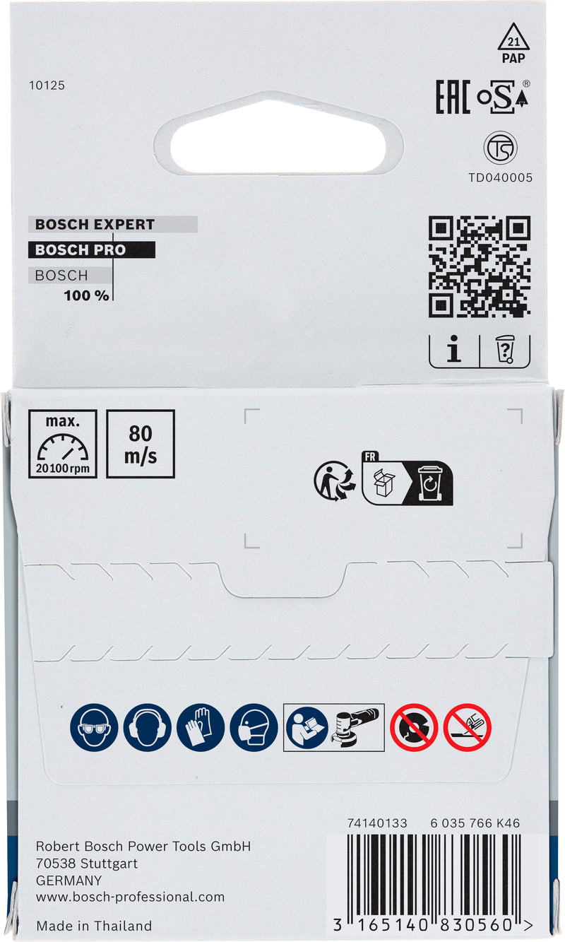 Disco de lijado Bosch, 76 x 1,0 x 10 mm, acero inoxidable, 5 unidades