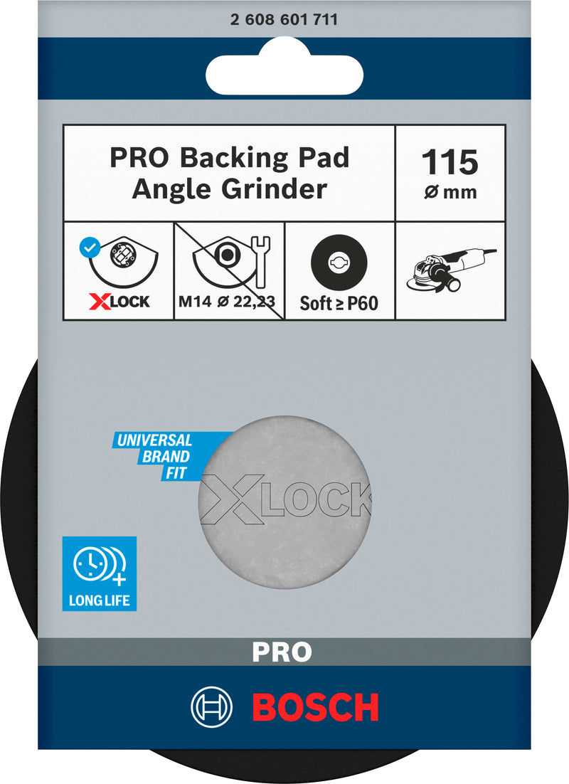 Plato de soporte Bosch X-LOCK 115 mm suave