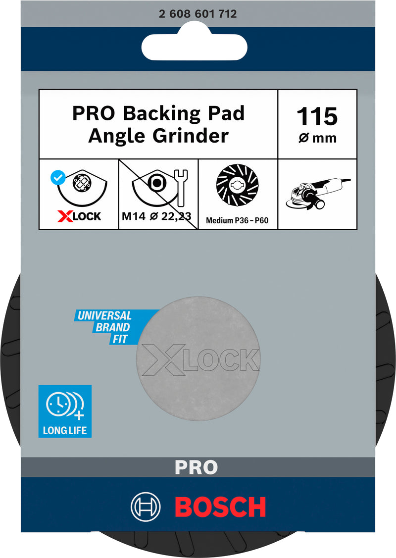 Plato de soporte Bosch X-LOCK 115 mm mediano