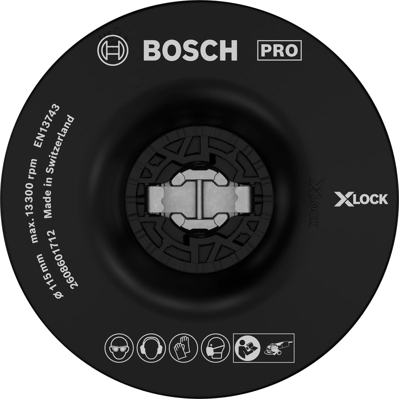 Plato de soporte Bosch X-LOCK 115 mm mediano