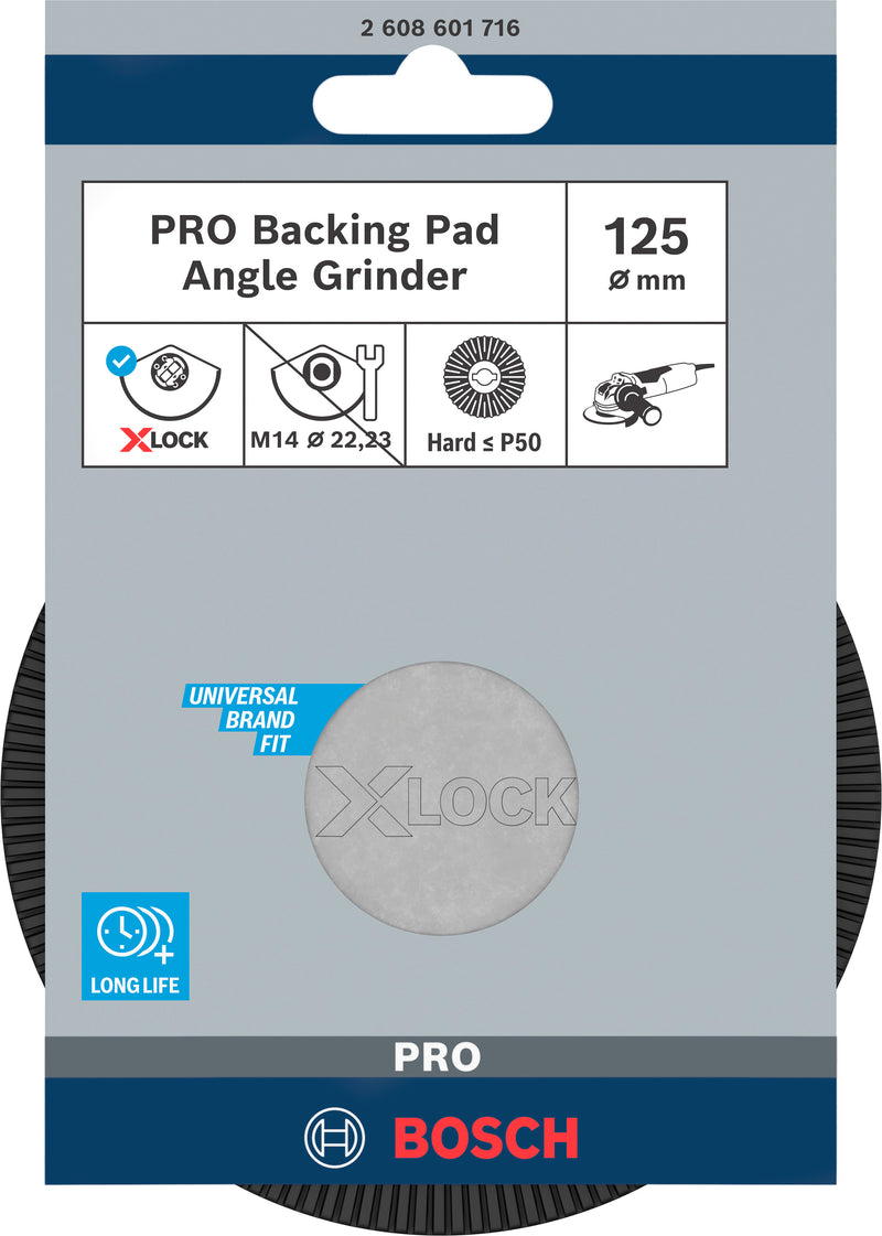Bosch Backing Pad X-LOCK 125 mm hard