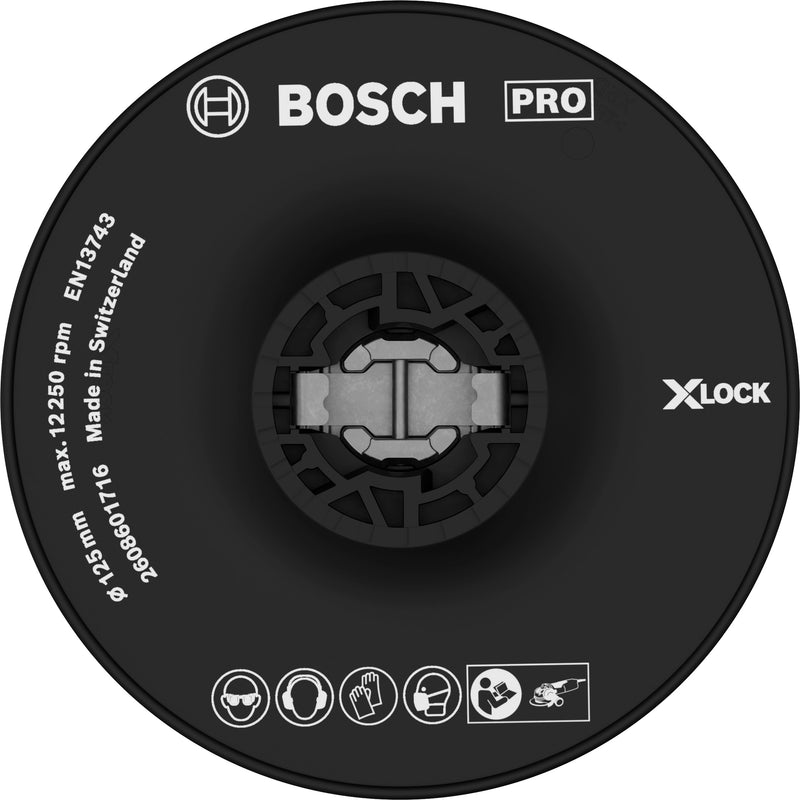 Bosch Backing Pad X-LOCK 125 mm hard
