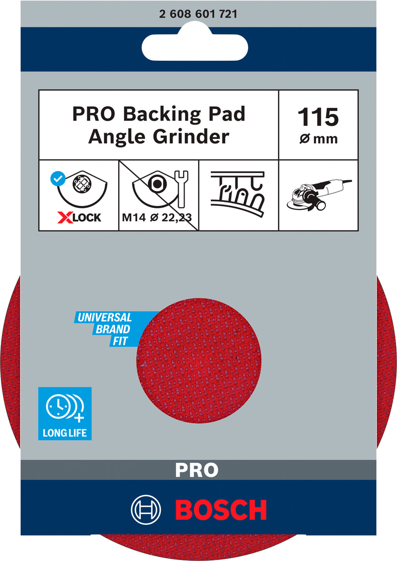 Plato de soporte Bosch X-LOCK 115 mm Gancho+L