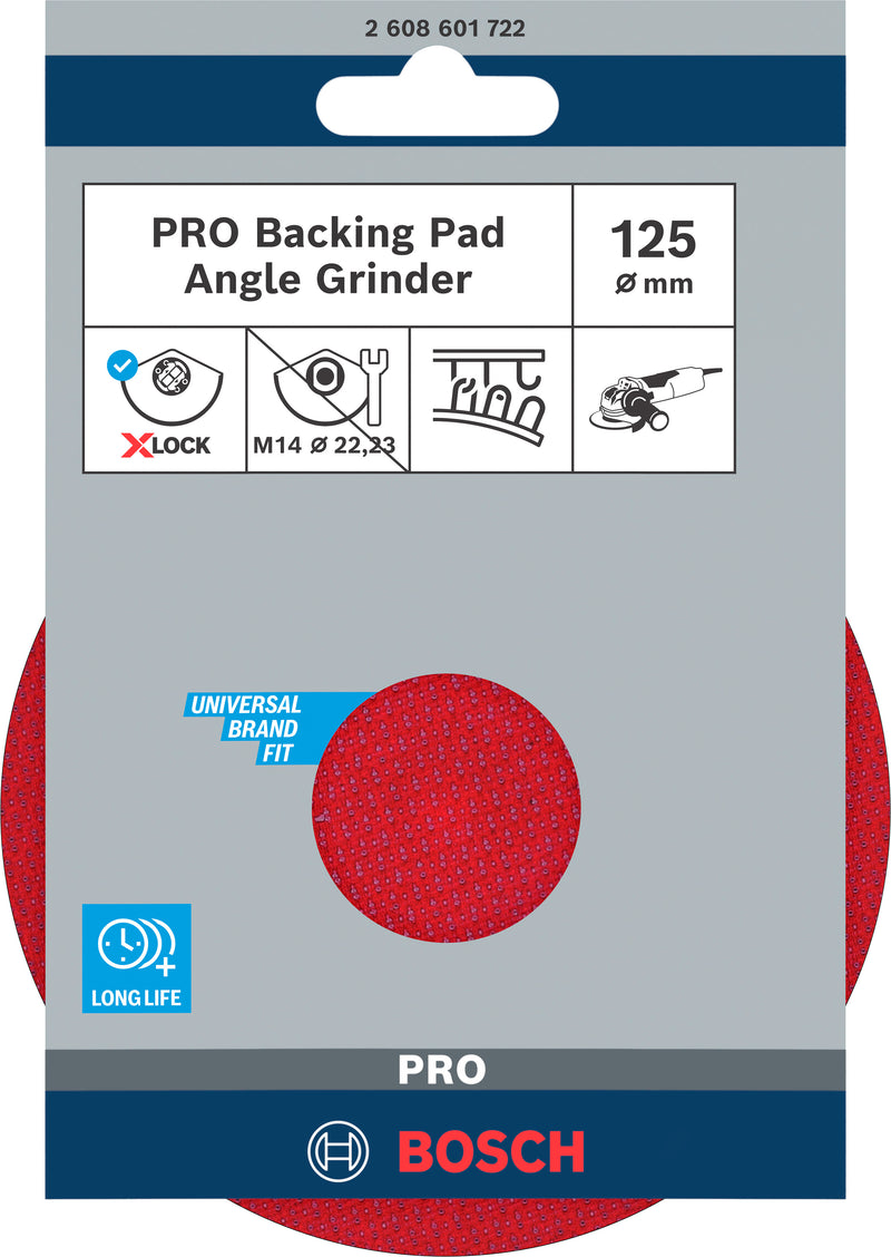 Plato de soporte Bosch X-LOCK 125 mm Gancho+L