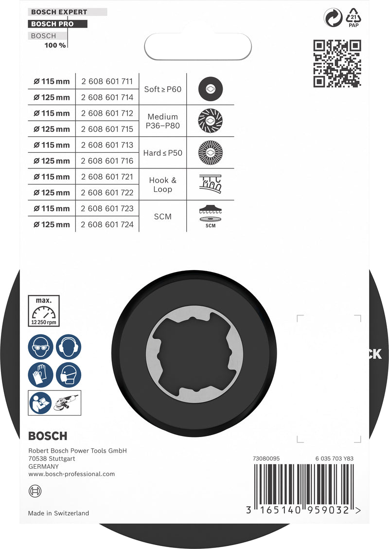 Bosch Backing Pad X-LOCK 125 mm SCM