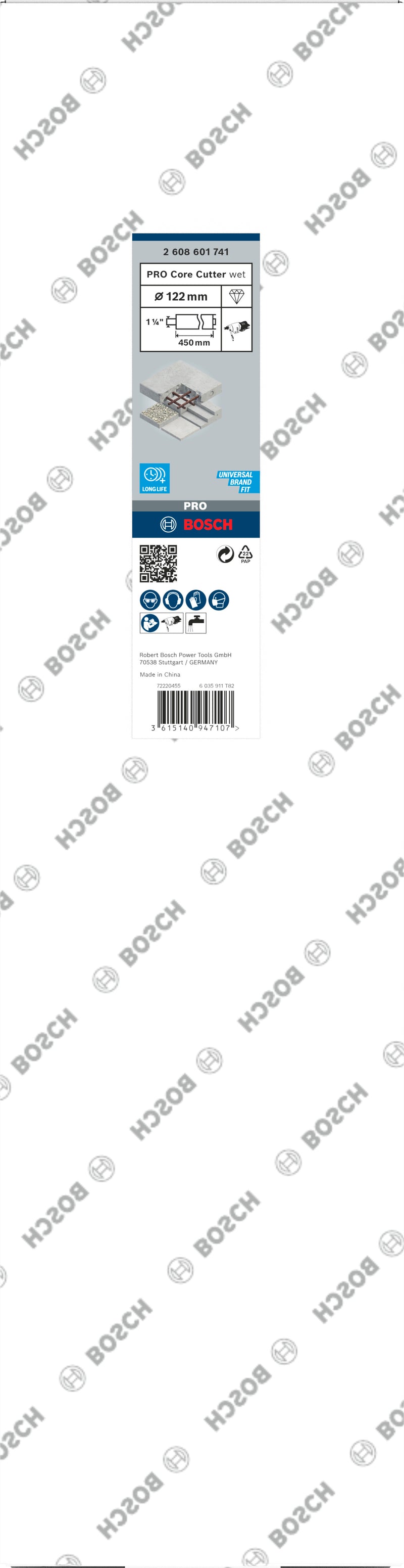 Bosch Diamond Core Cutter ø122x450mm,1 1/4"