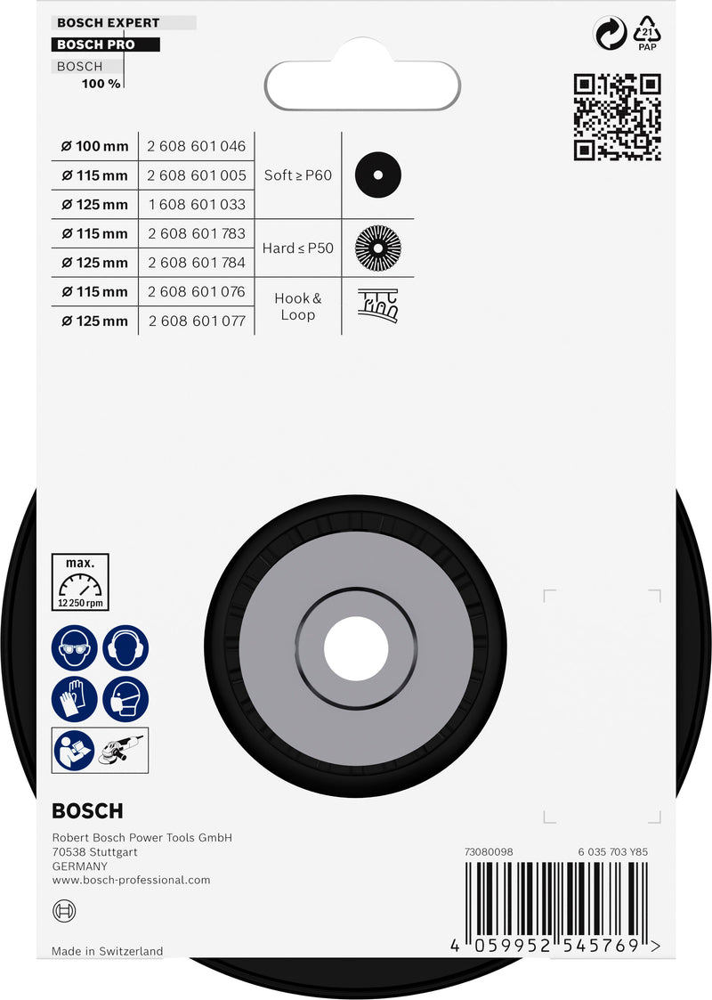Bosch Backing Pad 125mm, hart M14