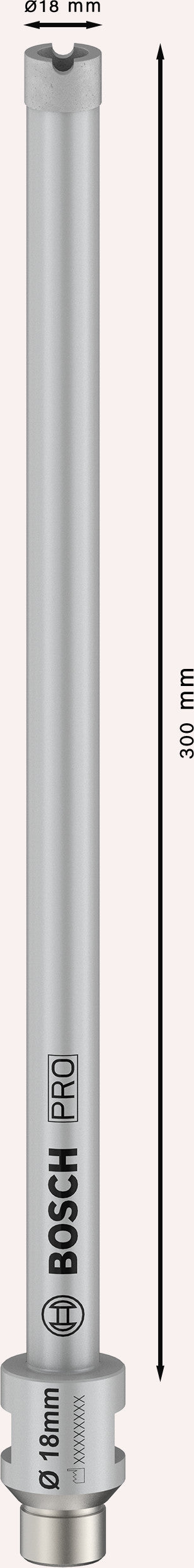 Broca anular de diamante Bosch PRO para corte de núcleos húmidos