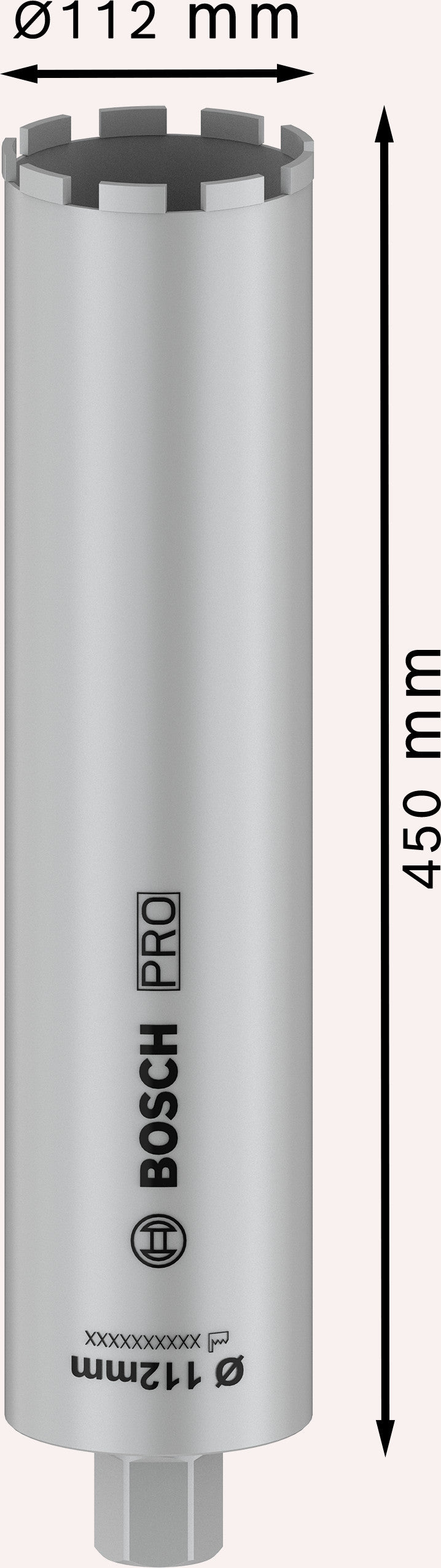 Broca anular de diamante Bosch PRO para corte de núcleos húmidos