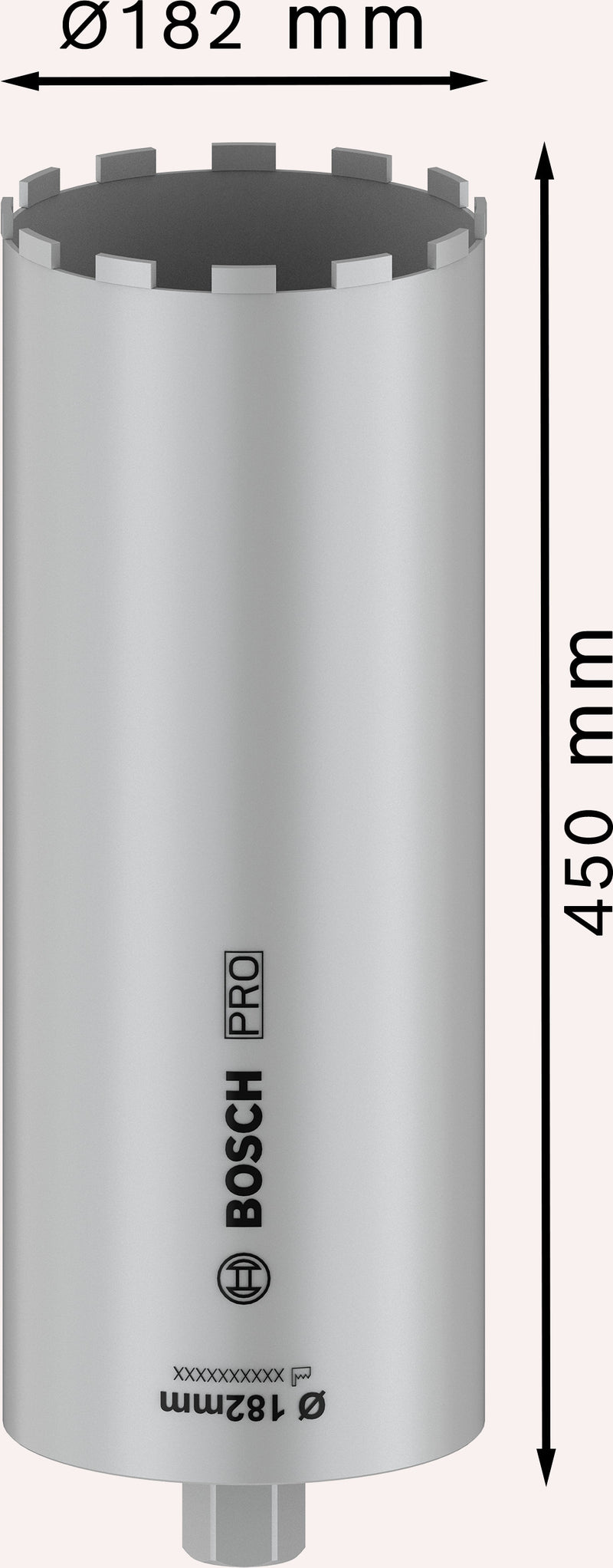 Broca anular de diamante Bosch PRO para corte de núcleos húmidos