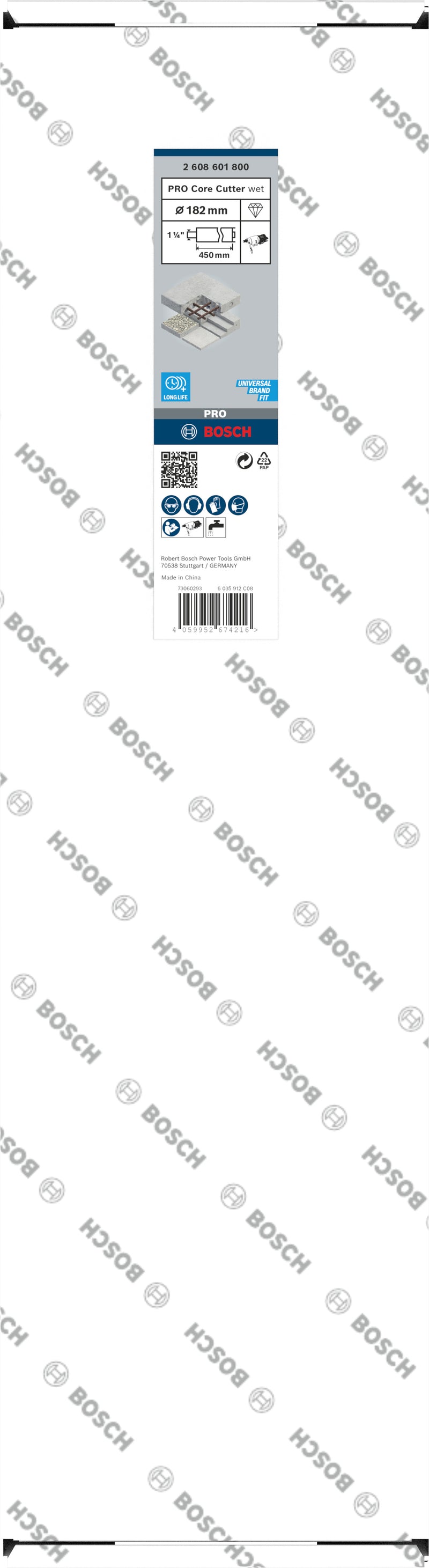 Broca anular de diamante Bosch PRO para corte de núcleos húmidos