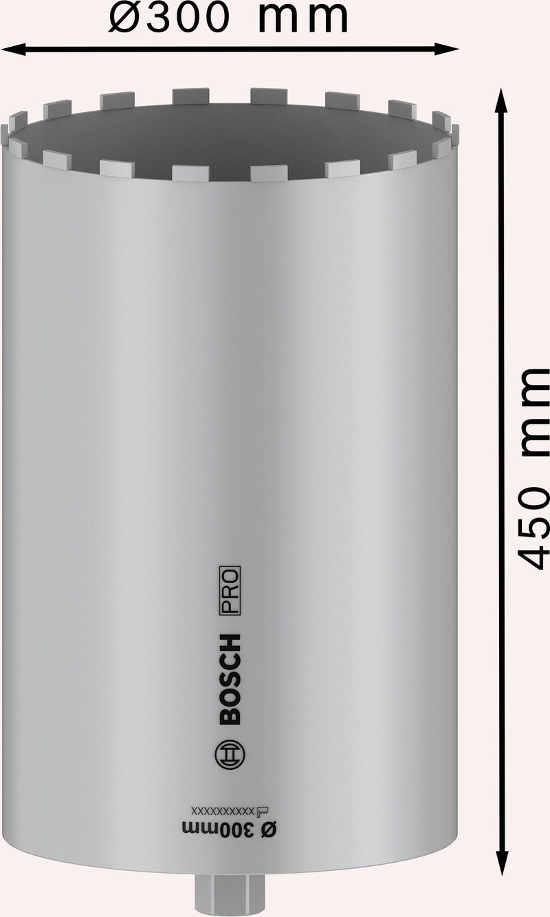 Broca anular de diamante Bosch PRO para corte de núcleos húmidos