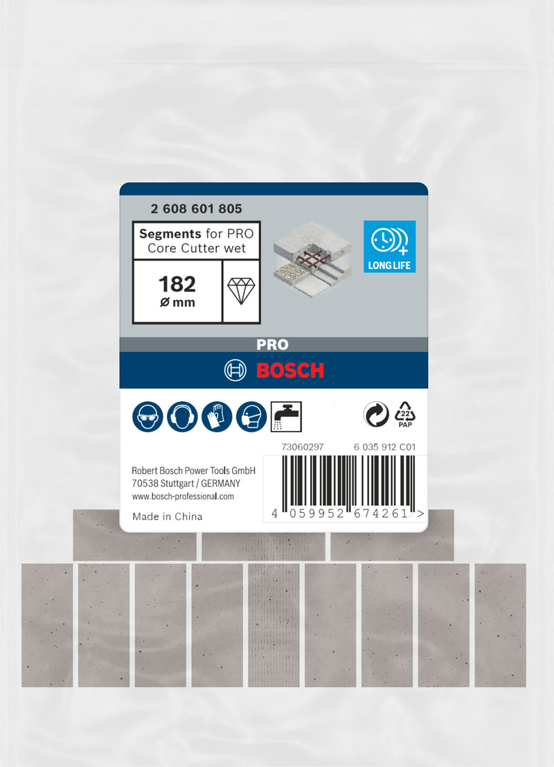 Bosch Diamond Annular Bit PRO Core Cutter wet