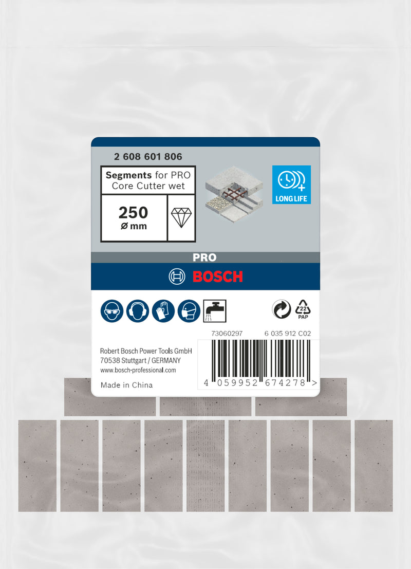 Bosch Diamond Annular Bit PRO Core Cutter wet