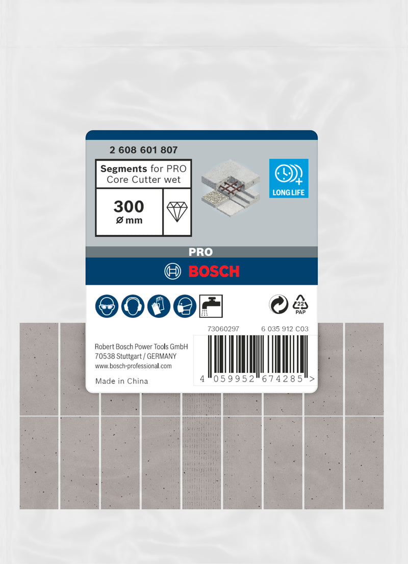 Bosch Diamond Annular Bit PRO Core Cutter wet