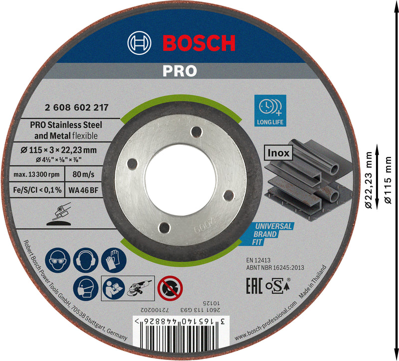 Bosch Semiflexible grinding disc 115x3.0x22.23