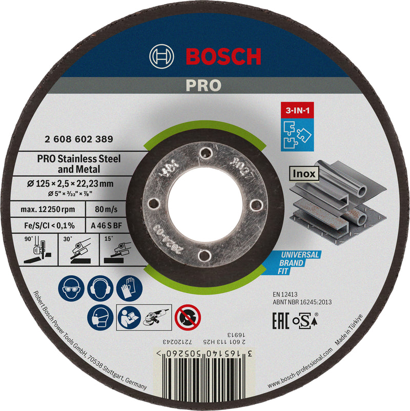 Bosch 125mm 3 in 1 cutting & grinding disc