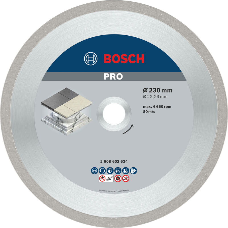 Disco Bosch dia ideal para cerâmica, 230x22,23x2,4