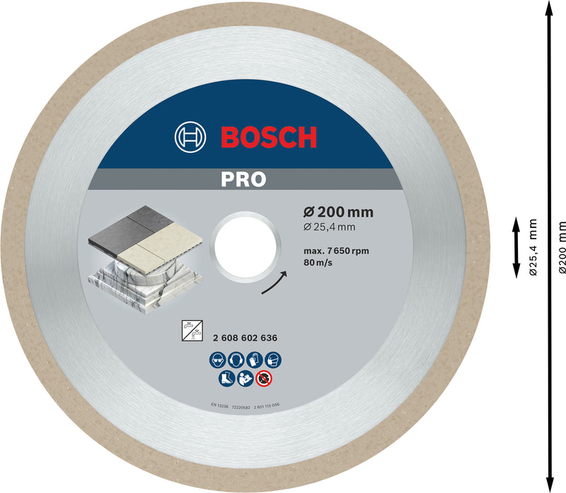 Bosch Disc dia.Best/Ceramic, 200x25.4x2,2 mm