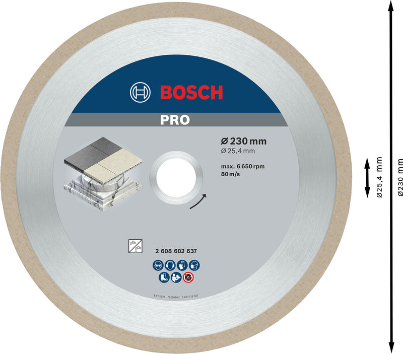 Disco Bosch dia.Melhor/Cerâmica, 200x25,4x2,4 mm