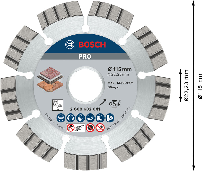 Bosch Disc dia Best for Stone, 115x22.23x2.2mm