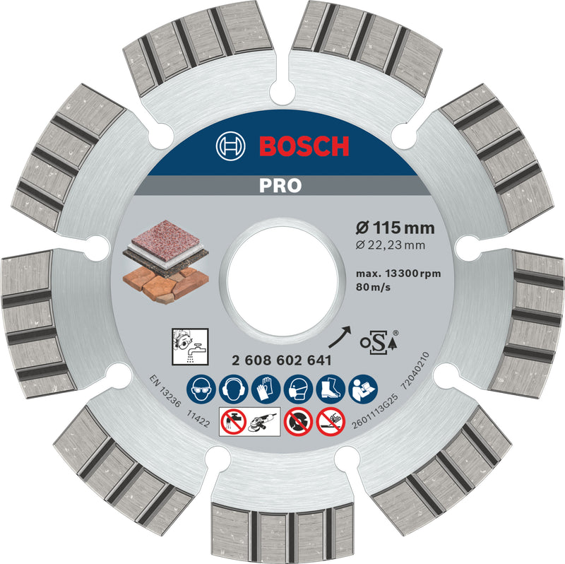 Bosch Disc dia Best for Stone, 115x22.23x2.2mm