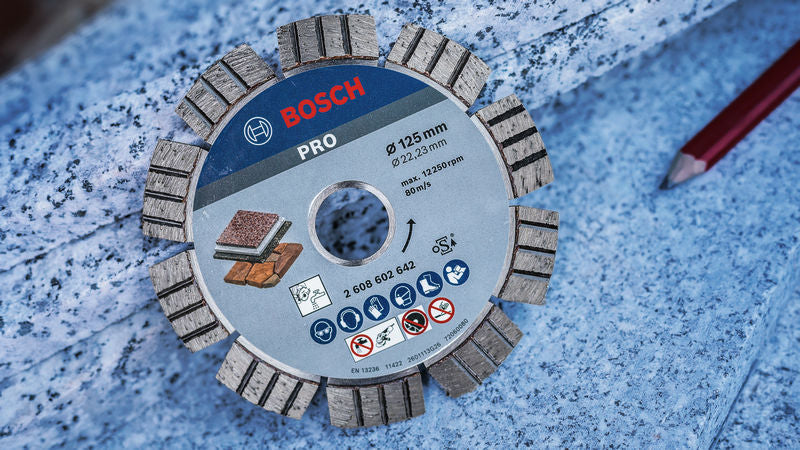 Disco Bosch dia ideal para pedra, 125x22,23x2,2 mm