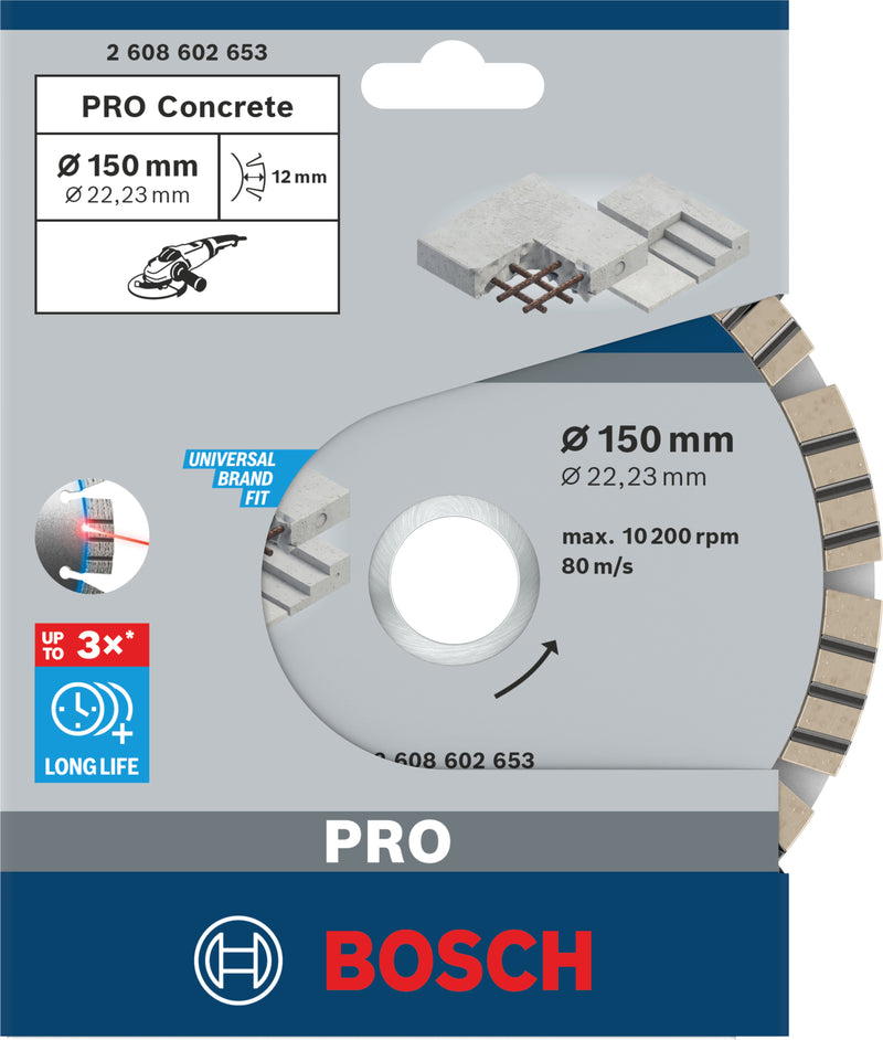 Bosch Disc dia. Best/Concrete, 150x22.23x2.4mm