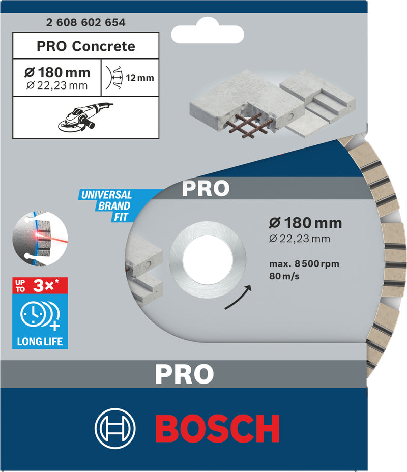 Bosch Disc dia. Best/Concrete, 180x22.23x2.4mm