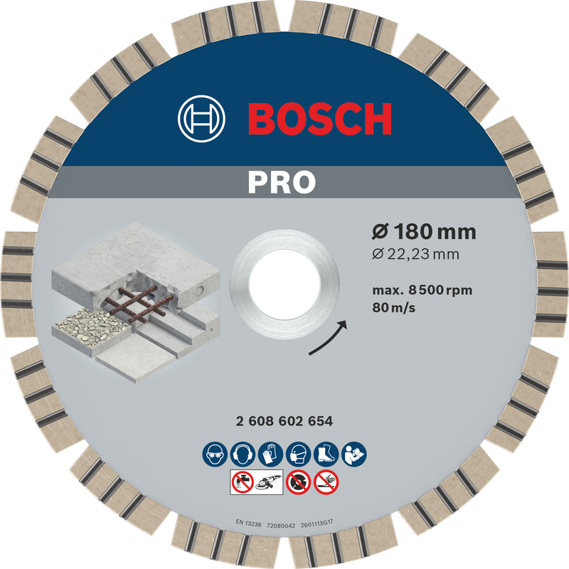 Bosch Disc dia. Best/Concrete, 180x22.23x2.4mm