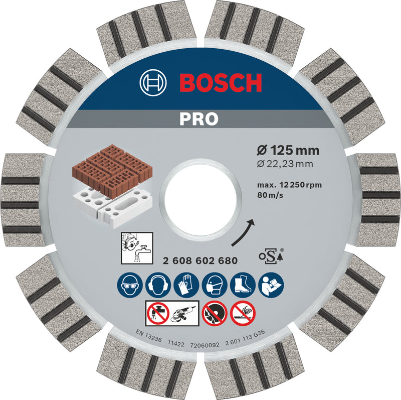 Disco Bosch dia.Best/Abrasivo, 125x22,23x2,2 mm