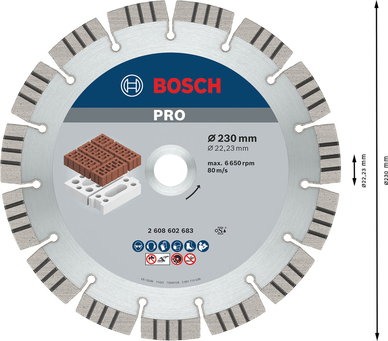 Disco Bosch dia.Best/Abrasivo, 230x22,23x2,4 mm