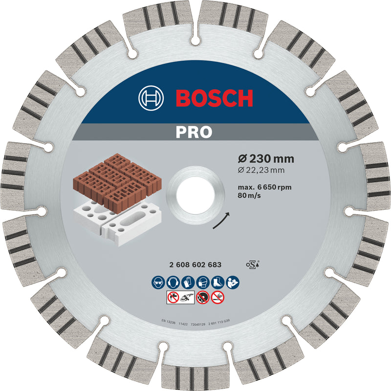 Disco Bosch dia.Best/Abrasivo, 230x22,23x2,4 mm