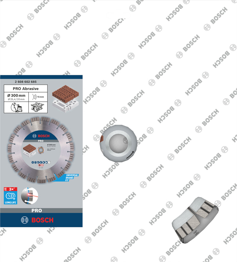 Disco diamantado abrasivo Bosch PRO, 300 x 20/25,4 mm
