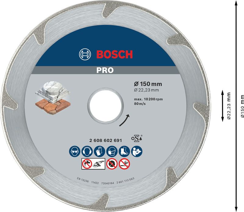Disco Bosch dia.Best/Mármore, 150x22,23x2,2 mm
