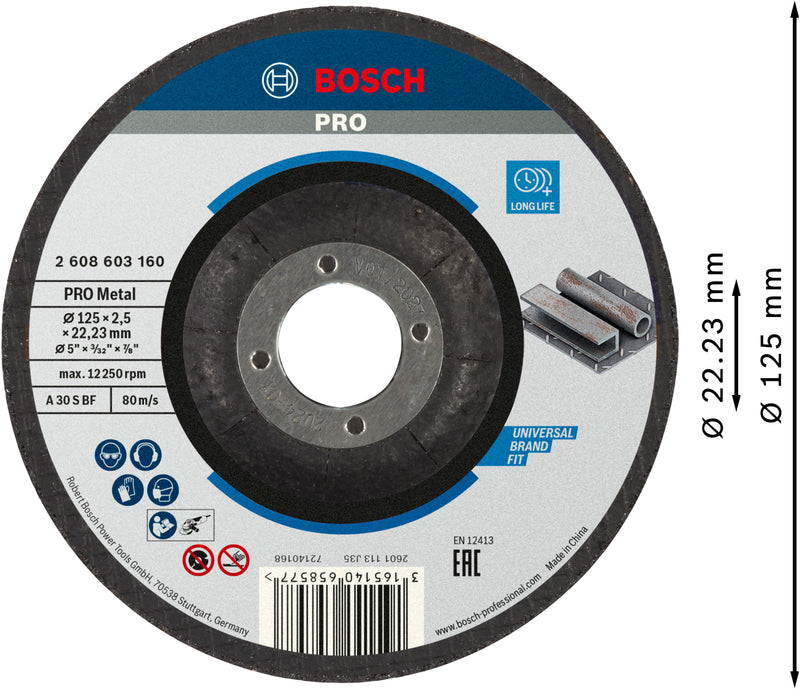 Bosch STD Metal Disc 125x2.5x22.23mm, D