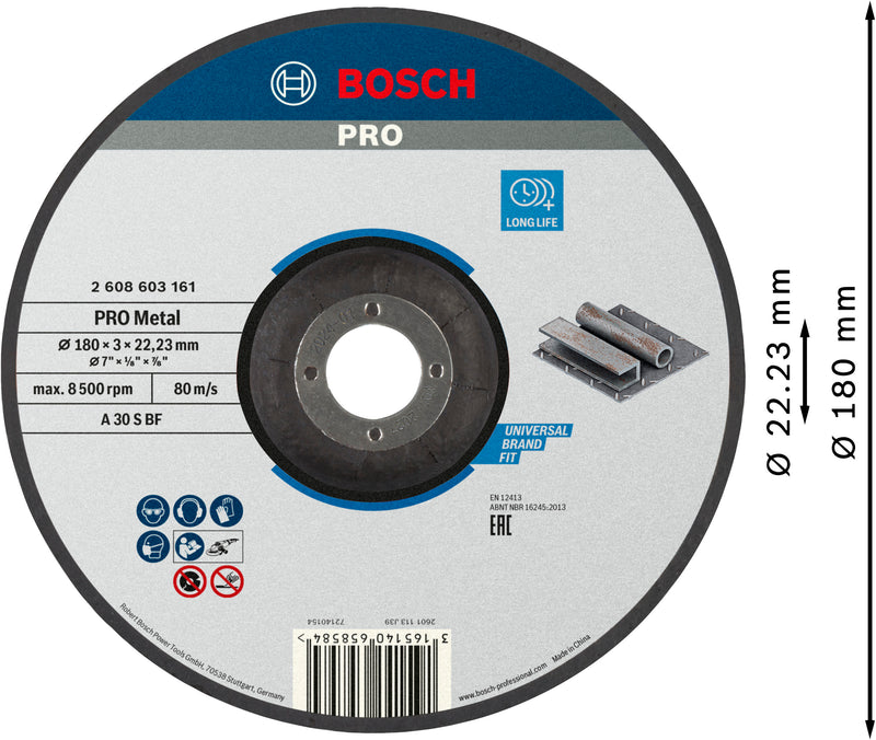 Bosch STD Metal Disc 180x3x22.23mm, D