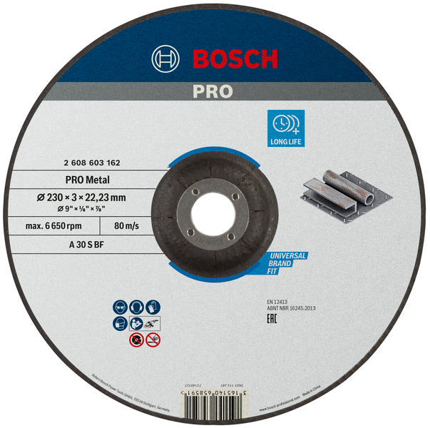 Disco metálico Bosch STD 230x3x22,23 mm, D