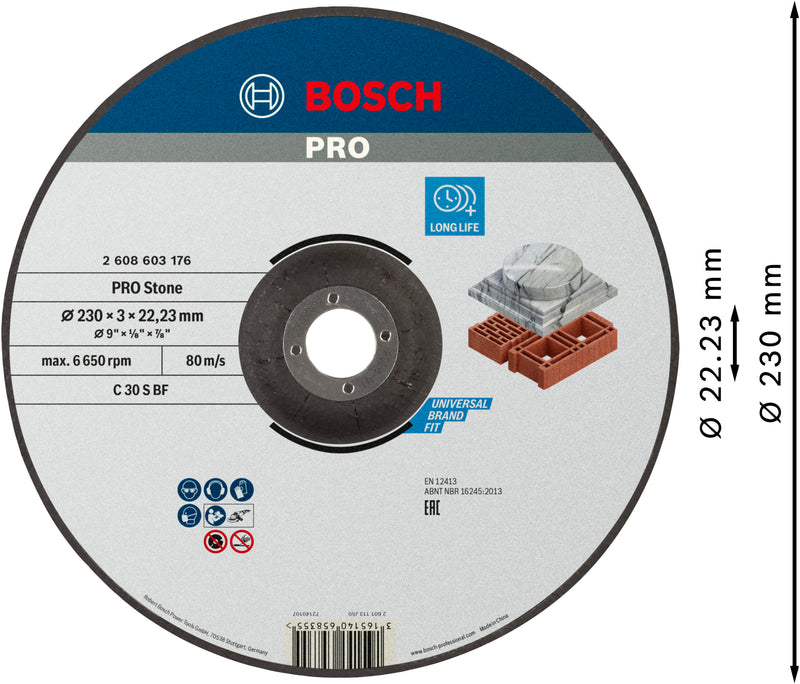 Bosch STD Stone Disc 230x3x22.23mm, D