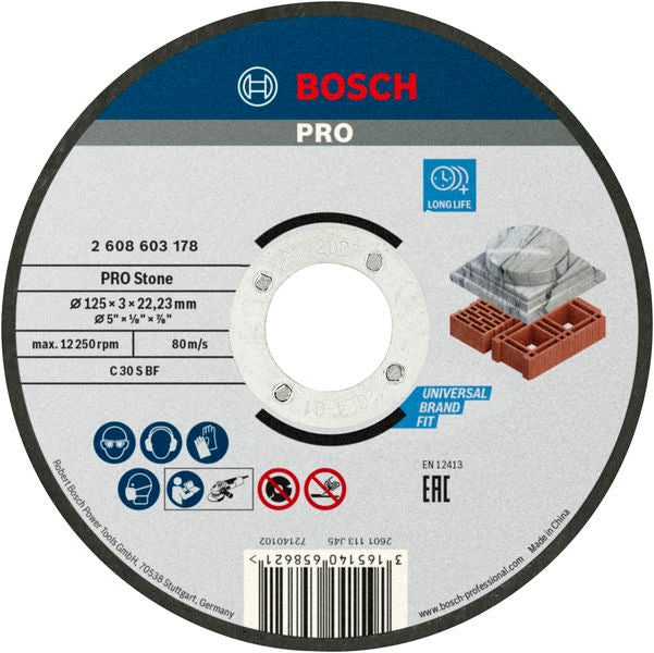 Disco de piedra Bosch STD 125x3x22,23 mm, S